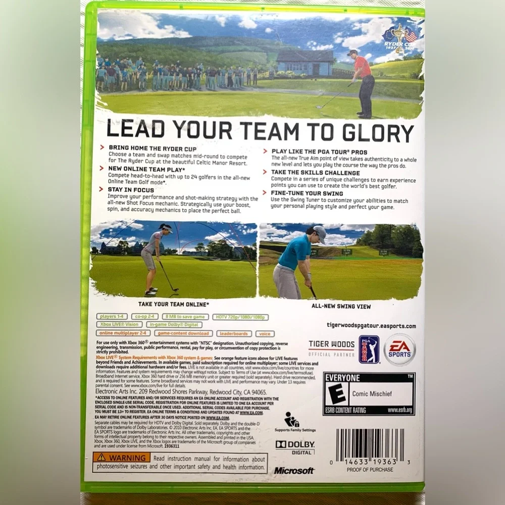 Tiger Woods PGA Tour 11 - Xbox 360 Game - w Manual - COMPLETE